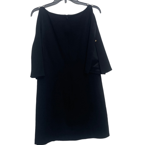 Trina Turk 10 (see measurements) Black Gold Buttons Lined Dress - Picture 9 of 9